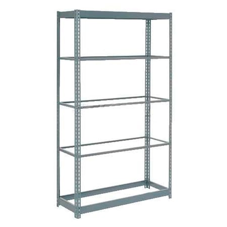 Global Industrial Heavy Duty Shelving 48W x 18D x 96H With 5 Shelves, No Deck, Gray B2297554